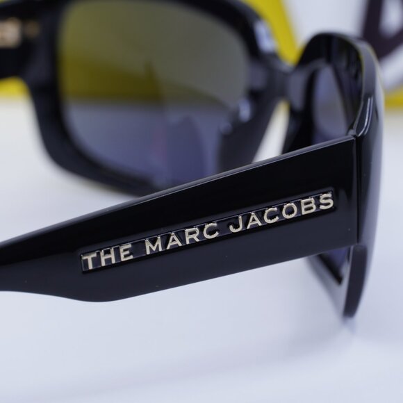 Marc Jacobs MARC 574/S 0807 IR Square Sunglasses - Black\Gray - Picture 6 of 10